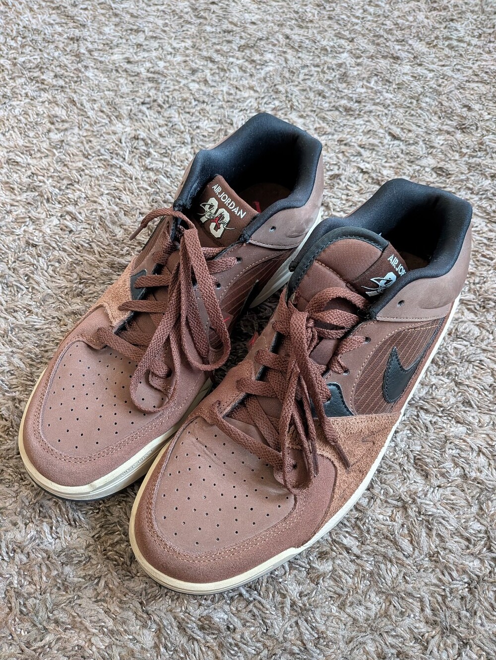 Nike Air Jordan Stadium 90 Brown Suede Sneaker Shoe Men's 10.5